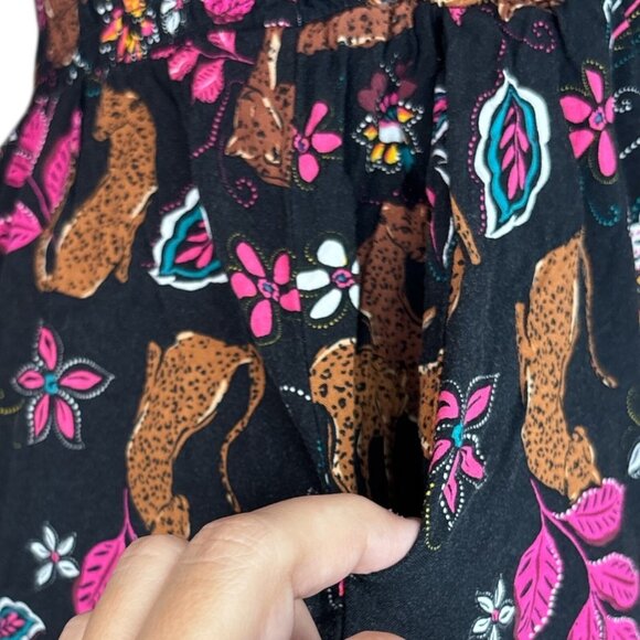 TORRID Midi Challis One-Shoulder Dress Size 4x Leopard Floral Print Stretch - Picture 13 of 16